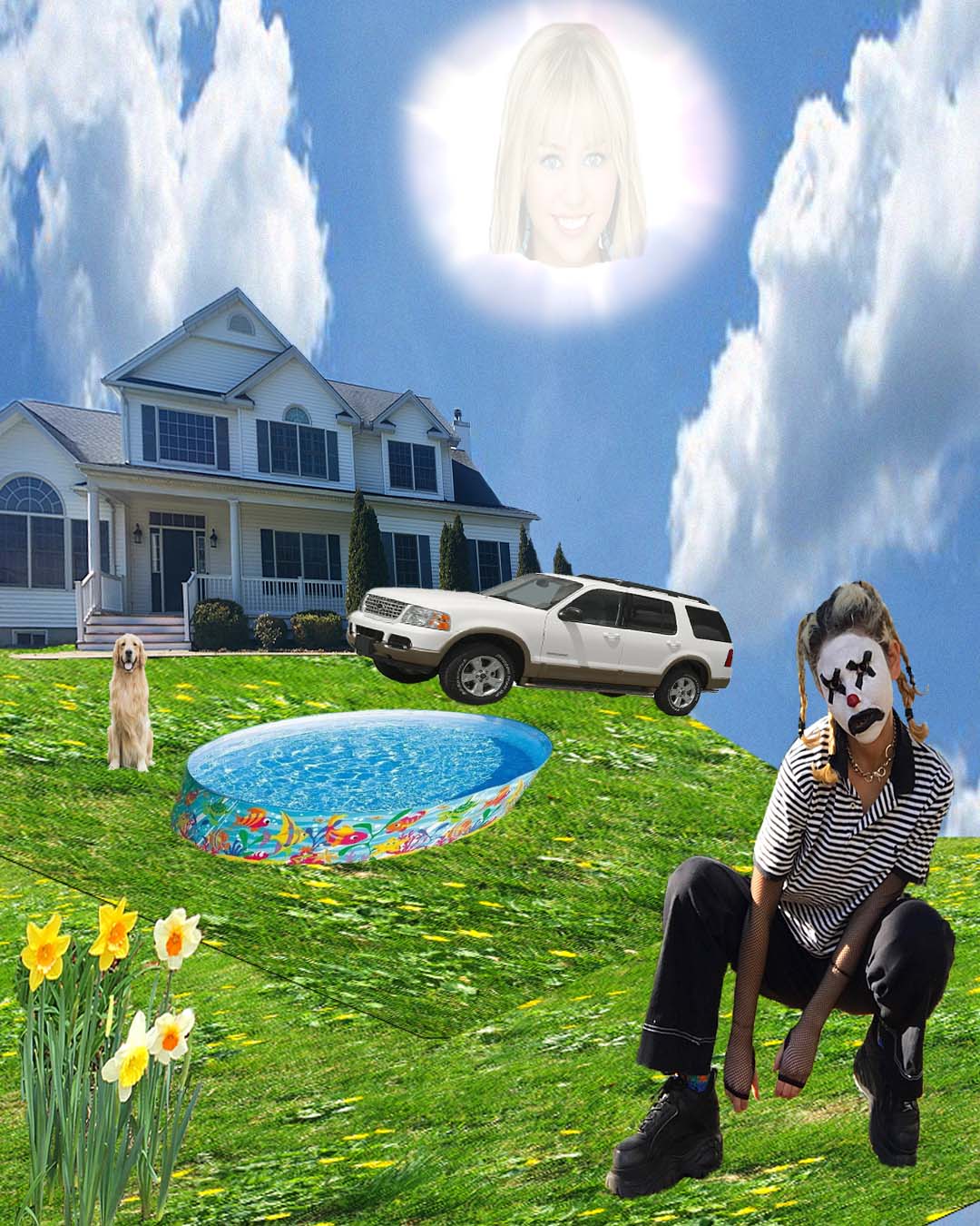 "Stuck in Suburbia"</br>Digital Collage</br>2020
