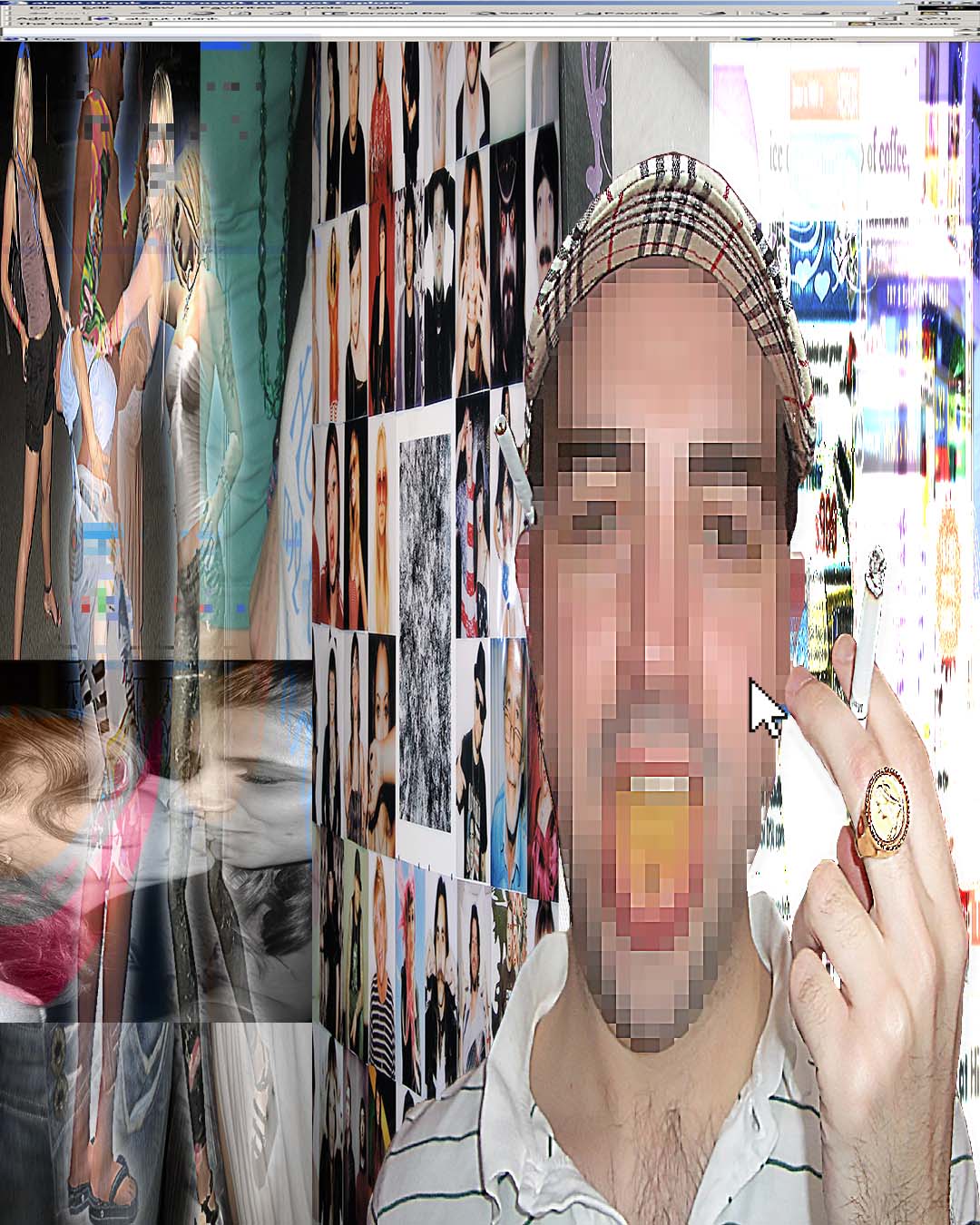 "Encrypted Webpage 3"</br>Digital Collage</br>2022