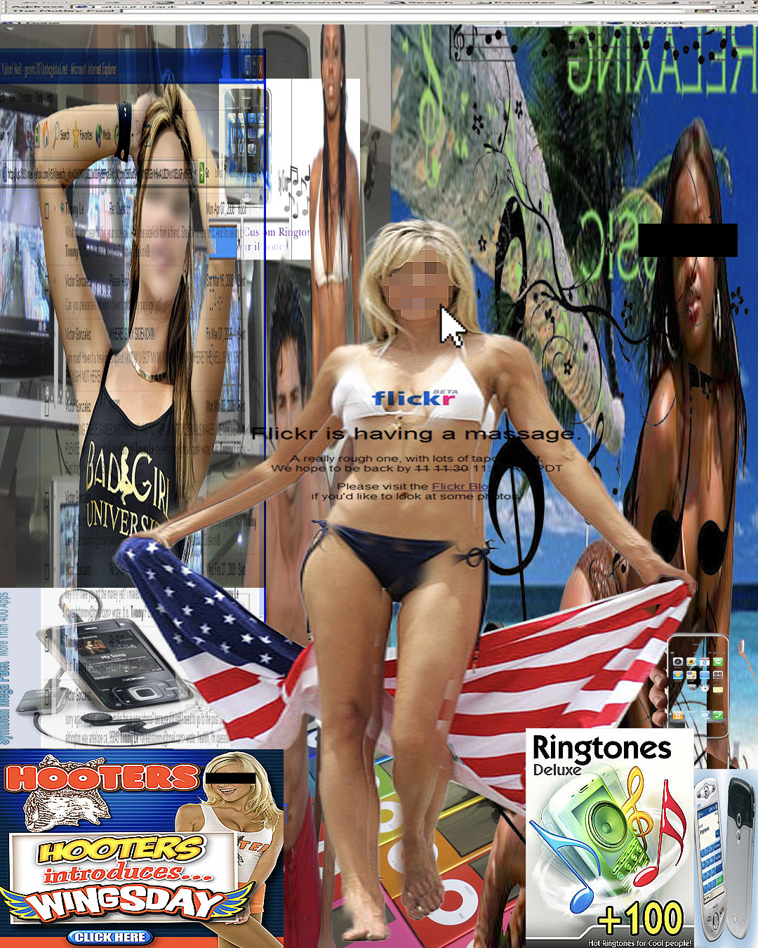 "Encrypted Webpage 8"</br>Digital Collage</br>2023